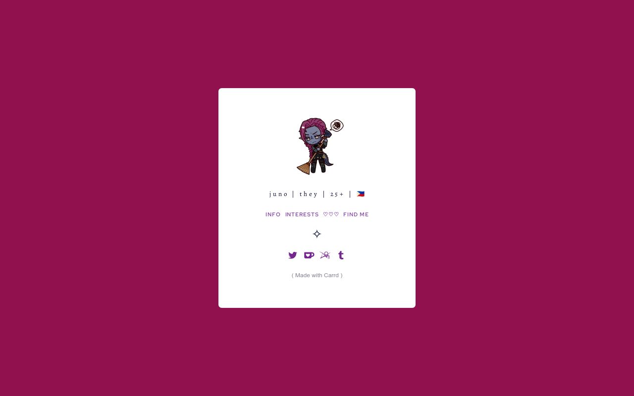 Carrd profile picture for @devil